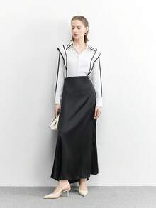 CUCCOO BIZCHIC 四季新款米色尖头细跟高跟低帮女鞋，日常百搭通勤商务晚宴派对女鞋 - 油皮白色 - 查看 6