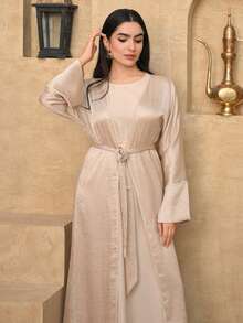 DAZY Women's Elegant Sleeveless Robe & Robe Set, Spring/Summer - Blue - View 2