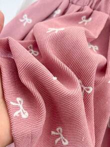 Genkimix Kids 2pcs Genkimix Girls Bow Embroidered Button Front Shirt Collar Sleeveless Top + Bow Print Casual Skirt Set - White - View 5