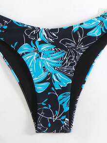 Swim Vcay 3件套/组 挂脖细肩带夏季沙滩比基尼泳装（随机印花）巴西比基尼套装 波西米亚风比基尼套装 三角比基尼套装 泳衣套装 热带风情比基尼套装 - 彩色 - 查看 3