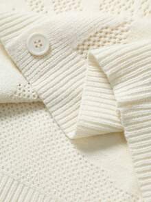 Manfinity Homme Men's Solid Color Button Casual Versatile Short Sleeve Knit Top - Apricot - View 6