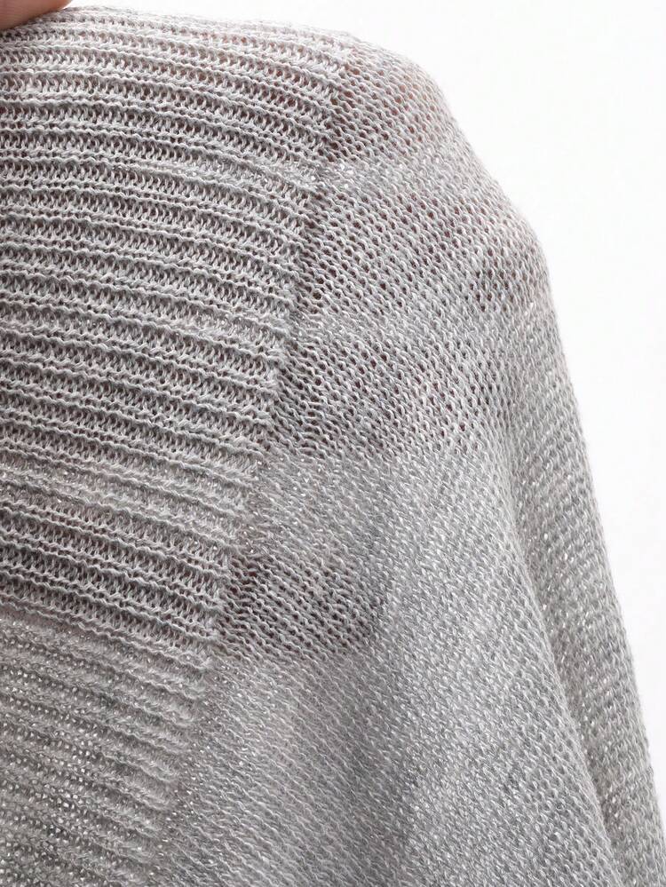 Women's Collared Short Sleeve Knit Top With Scarf Patchwork, Casual City Style Summer