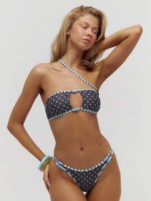 Musera Resort 波点混色印花串珠比基尼泳裤，夏季泳装，海滩度假日常性感可爱旅行 Bambola - 彩色 - 查看 2