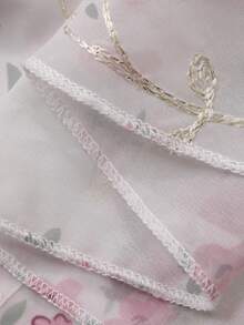 DAZY Women's Sexy V-Neck Asymmetrical Flared Lace Dress - Pink - View 8