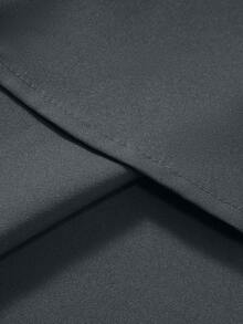 Manfinity Mode 男士半透明深灰色长袖涤纶衬衫，衬衫领，常规长度和下摆，适合商务休闲场合，商务衬衫，商务休闲男士衬衫，黑色正装衬衫，男士高档衬衫，男士黑色正装衬衫 - 深灰色 - 查看 5