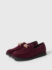 Sleekvia Mocasines planos con flecos, versátiles y casuales para el transporte diario - Rojo - Ver 2