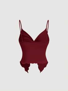 SHEIN MOD Atasan Camisole Wanita Kasual Warna Polos dengan Simpul Putar dan Tali Bahu Tipis - MultiWarna - View 6