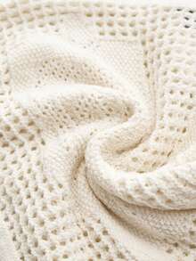 ROMWE Island Vacation Crochet Simple Sexy Tube Knit Top For Women - Apricot - View 3