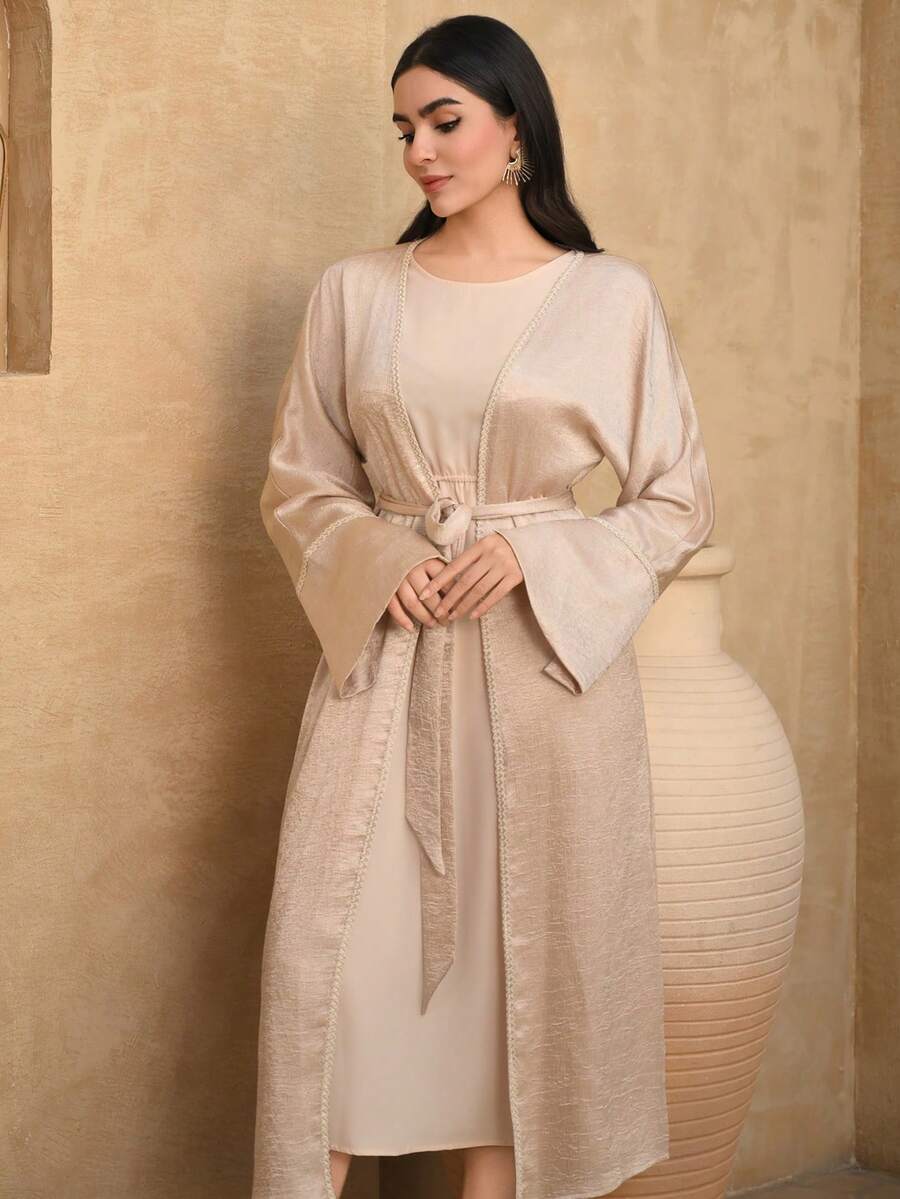 DAZY Women's Elegant Sleeveless Robe & Robe Set, Spring/Summer - Blue - View 1