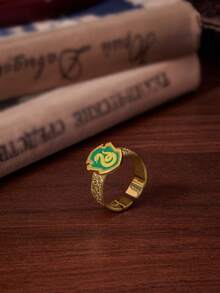HARRY POTTER X SHEIN Wear This Ring, And You Will Be One Of Snake Academy's Own People From Now On - Gold - View 1