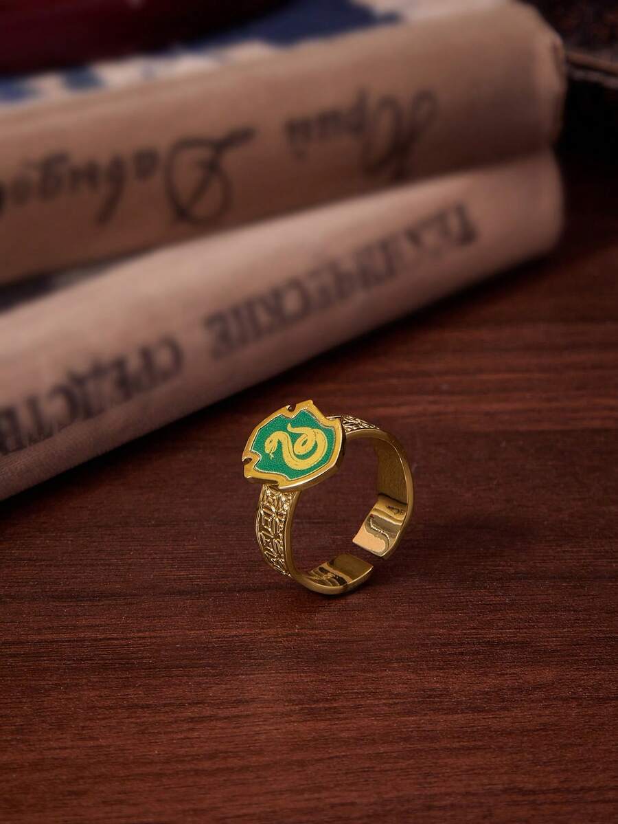 HARRY POTTER X SHEIN Wear This Ring, And You Will Be One Of Snake Academy's Own People From Now On - Gold - View 1
