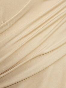 SHEIN ICON Áo tank top babydoll đen hở lưng cổ yếm dành cho nữ dịp Halloween - Màu be - Xem 10