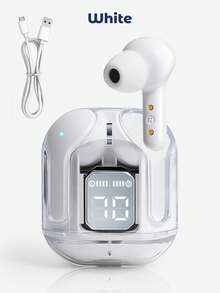 Teckwe Wireless Earbuds, Earphones With Charging Case And LED Digital Display, Microphone, Works With All Phone Devices - one-size - View 15