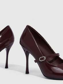 CUCCOO SZL 女鞋 女士尖头细高跟鞋 棕色 时尚性感派对宴会夜店简约百搭女式高跟鞋 - 鏽棕色 - 查看 5