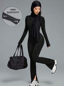 Innovista Women's Fashionable Breathable Backless Long Sleeve Jumpsuit, Summer - Black - View 13