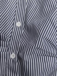 Franclia New Stylish Striped Oblique Button Casual Shirt - Blue - View 3