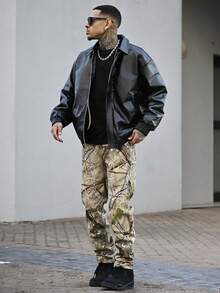 Devon Thys 男士加厚休闲商务皮夹克 - 黑色 - 查看 6