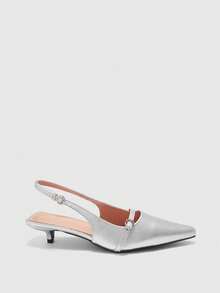 CUCCOO BIZCHIC Women Heeled Sandals - Silver - View 2