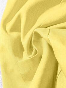 Qadelle Women's Elegant Contrast Trim Fuchsia 2 Pieces Set, Summer - Yellow - View 5