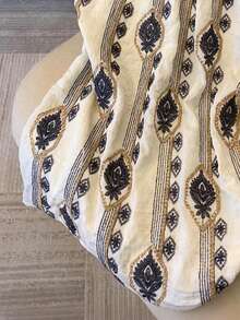 Franclia 2026新款女士印花圆领无袖法式沙滩度假上衣，优雅时尚，休闲百搭，适合通勤、商务办公、日常休闲、约会等场合。 - 彩色 - 查看 3