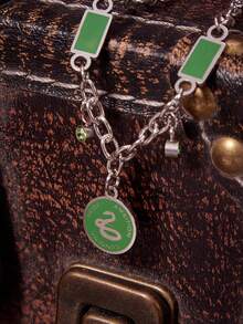 HARRY POTTER X SHEIN Academy Bracelet, Silver Minimalist For Men And Women - Green - View 2