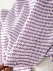 Elaquor Conjunto de 2 piezas talla grande: Camiseta y pantalones cortos de verano - Púrpura malva - Ver 6
