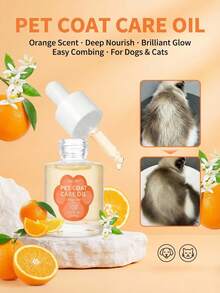 PETSIN Concentrated Coat Oil For Dogs & Cats | Sweet Orange Scented Leave-In Treatment With Dropper, 0.67 Fl Oz | For Deep Nourishment, Shine & Easy Comb-Out Of Mats & Knots - Multicolor - View 7