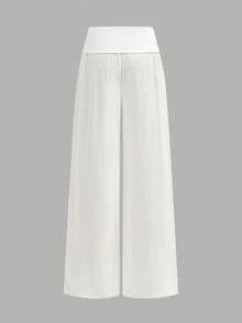 Tween Girls' Casual Vacation Textured Green Camisole Top And Pants Set - White - View 2