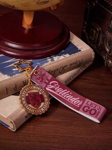 HARRY POTTER X SHEIN Red Cartoon Lion Pattern, English Letters Metal Keychain - Multicolor - View 1