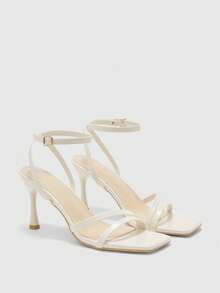 CUCCOO BIZCHIC Simple And Generous, Fashionable And Versatile, Casual Workplace Commuter Women's High-Heeled Sandals - Off-white - View 7