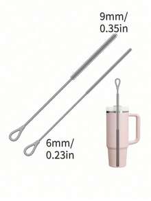 硅胶吸管清洁刷，可重复使用的超长吸管刷，用于清洁玻璃金属冰沙吸管和吸管杯，防滑手柄柔软可弯曲， - 彩色 - 查看 23