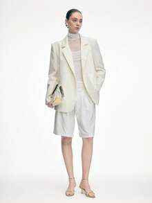 Mnmlis Sandalias de tacón de aguja con tiras cruzadas de metal para mujer - Oro claro - Ver 10