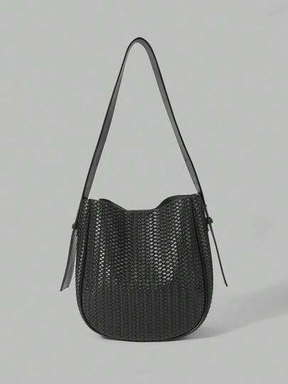 Ontre Women's Shoulder Bag, Exquisite Vintage Woven Embossed Material Tote Bag