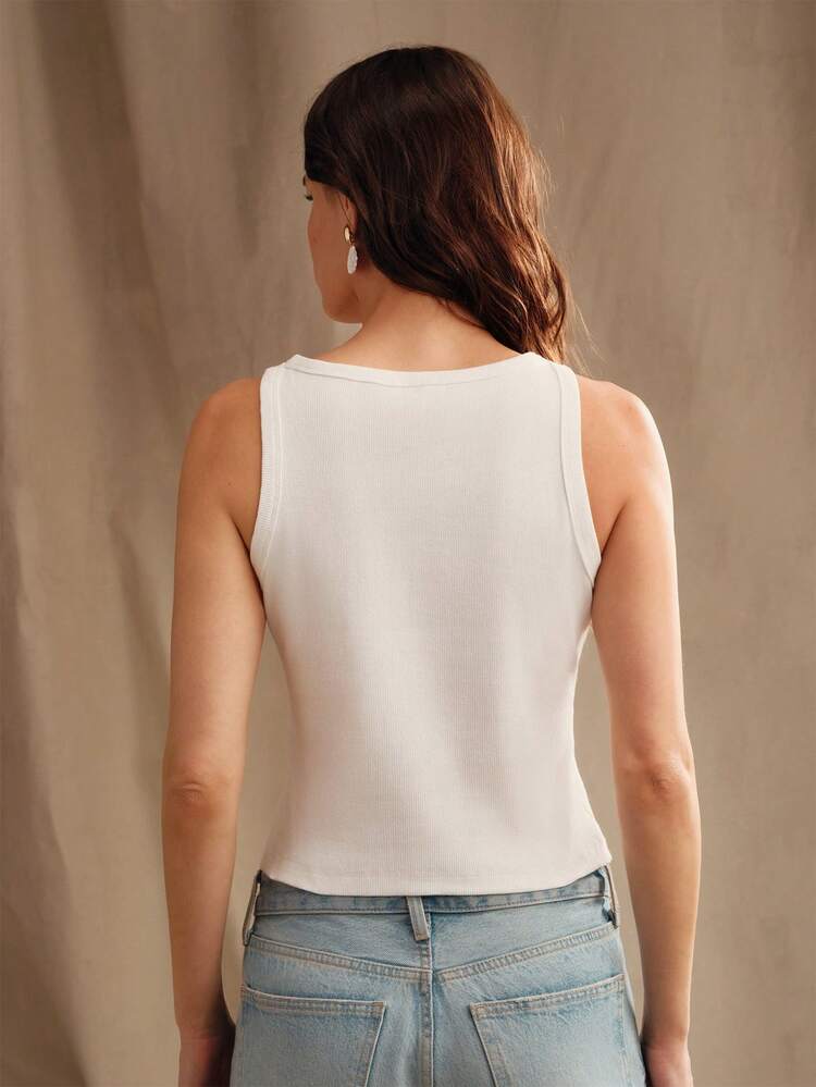 Printed Slim Fit Sleeveless Top For Women, Vintage American Style Knit Camisole Bodycon Undershirt For Outerwear