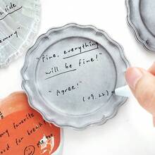 Joivida 1 cái/6 cái Giấy ghi chú dính hình trái cây dễ thương, giống thật, có thể tháo rời, chủ đề quả lê và táo để ghi nhớ và viết nhật ký. - Nhiều màu - Xem 8