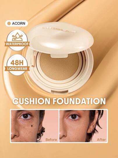 SHEGLAM Lock & Go Long-Lasting Base Cushion-Acorn Marca Belleza Maquillaje Maquullaje Cosmética para Mujeres Niñas Perfecto para Invierno Primavera Ideal para Y2K Elegante Moda Adecuado para Cumpleaños Regalo Fiesta Listo Mejor Color