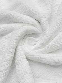 SHEIN Maternity Summer Vacation Casual Round Neck Short Sleeve Split Hem Dress - White - View 6