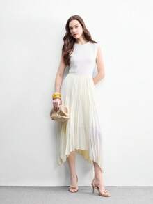 CUCCOO BIZCHIC 女士棕色简约圆头细跟中跟优雅休闲舒适一脚蹬鞋，适合工作、通勤、约会、派对、正式场合。 - 淡杏色 - 查看 6