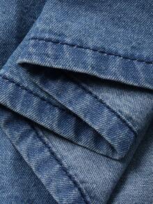 DAZY Loose Denim A-Line Skirt For Women - Blue - View 3