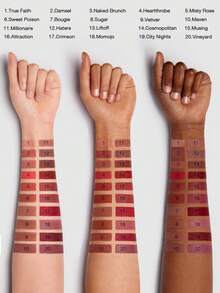 SHEGLAM Matte Allure Liquid Lipstick-Naked Brunch Long Lasting High Pigment Lipstick Nourishing Sunflower Oil Reduce Lip Fine Lines Lip Care Lip Makeup Liquid Lipstick Lip Combo Brand Beauty Makeup Face Paint Cosmetic For Women Girls Perfect For Winter Spring Ideal For Y2K Fancy Fashion Suitable For Birthday Gift Party Ready Best Color - Naked Brunch - View 7