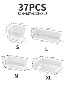 Hộp đựng mỹ phẩm, bộ ngăn kéo trong suốt, 7 kích cỡ để bàn trang điểm, vách ngăn bằng nhựa chống trượt, thích hợp đựng mỹ phẩm, dụng cụ nhà bếp, văn phòng phẩm, v.v., hộp đựng dễ lau chùi giúp sắp xếp nhà cửa gọn gàng, khay đa chức năng cho phòng tắm và phòng thay đồ. - Nhiều màu - Xem 21