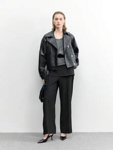 CUCCOO BIZCHIC 四季新款黑色尖头细跟高跟低帮女鞋，日常百搭通勤商务晚宴派对女鞋 - 油皮黑 - 查看 6
