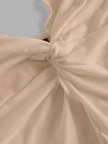 SHEIN MOD Atasan Camisole Wanita Kasual Warna Polos dengan Simpul Putar dan Tali Bahu Tipis - MultiWarna - View 3