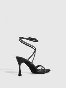 CUCCOO SZL Sandalias con tacón para mujer - Negro - Ver 8