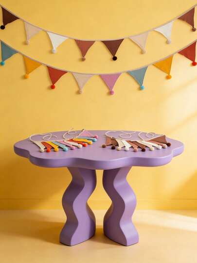 Joivida 1/2件装 2种配色方案 布艺三角旗，派对生日装饰三角旗，节日活动场景装饰花环横幅，适合新年、返校季，是送给朋友、家人、伴侣的完美礼物