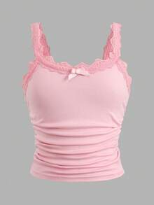 SHEIN Tween Girl Fitted Casual Minimalist Comfortable 2 Pieces Camisole Set - Multicolor - View 7