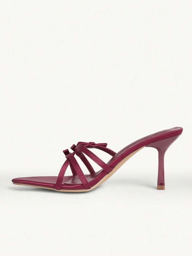 CUCCOO CHICEST Women's Fashion Bow Decor High Heel Sandals For Daily Wear Valentine's Day Elegant Shoes Wedding Shoes