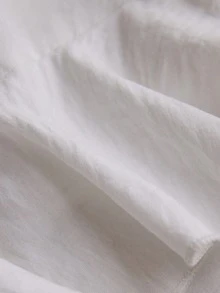 Aveloria Rosie 时尚不对称荷叶边设计白色长袖休闲衬衫 - 白色 - 查看 3