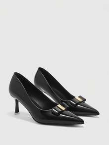 CUCCOO BIZCHIC Women's Fashionable Commuting Minimalist High Heel Pumps - Black - View 7