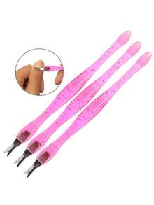 专业角质层修剪器和推棒，美甲工具，用于清洁指甲边缘和去除死皮 - 男女通用 - 玫紅色 - 查看 10